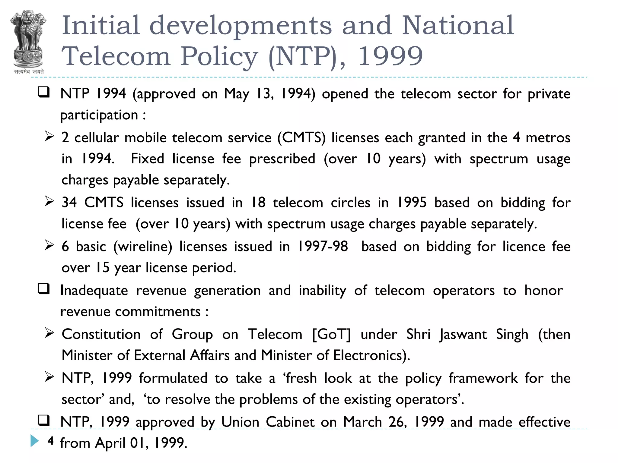 Allocation Of 2G Spectrum And Telecom Policy | PPT | Business ...