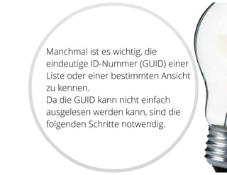 SharePoint Lektion #2: GUID ermitteln