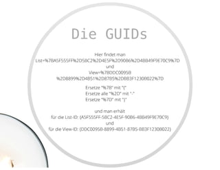 SharePoint Lektion #2: GUID ermitteln