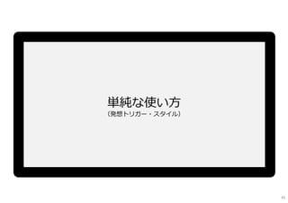 単純な使い方
（発想トリガー・スタイル）
45
 