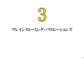 ブレインストーミング・バリエーションズ
61
 