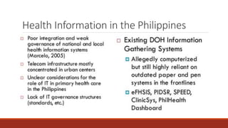 Health Information in the Philippines
 