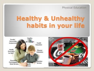 Healthy & Unhealthy
habits in your life
Physical Education
 