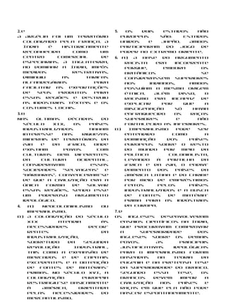 2. e                                 5.    Os    dois   estados   não
A Argélia foi um território               europeus     são:   Estados
   colonizado pela França. A              Unidos   e   Japão.   Ambos
   Índia    é   historicamente            participaram   do  jogo  de
   reconhecida      como     um           poder no Extremo Oriente.
   centro     comercial      de      6. a)  A  base    do   argumento
   especiarias. A Inglaterra,            racista    era     incoerente
   ao dominar a Índia, impôs             porque,       embora         os
   medidas          restritivas,         britânicos                   se
   diminuiu     as      tarifas          considerassem superiores
   alfandegárias           para          aos      indianos,       ambos
   facilitar  as   exportações           possuíam a mesma origem
   de   seus   produtos    para          étnica.    Além      disso,   o
   essas regiões e destruiu              racismo    era   incapaz     de
   as indústrias têxteis e os            explicar      por      que    a
   costumes locais.                      miscigenação      só      havia
3. b                                     enfraquecido      as     raças
Nas     últimas    décadas      do       superiores          e       não
   século     XIX,   os     países       fortalecido as inferiores.
   industrializados        tinham    b)    Imperialismo      pode    ser
   interesse     nas     riquezas        entendido        como         a
   minerais de territórios da            dominação       dos      países
   Ásia   e   da   África,   onde        europeus    sobre o resto
   existiam      povos        com        do   mundo     por    meio   da
   culturas    bem    diferentes         política        colonialista,
   da     cultura      ocidental.        levando     à   partilha     da
   Consideravam             essas        África e da Ásia, o endivi-
   sociedades    “selvagens”     e       damento     dos    países    da
   “bárbaras”. Convenceram-se            América Latina e do Caribe
   de que a civilização era a            por meio de empréstimos
   única    forma    de    salvar        feitos      pelos        países
   essas regiões, sendo esse             industrializados e a busca
   um    poderoso     argumento          de   fontes     de    matéria-
   ideológico.                           prima para as indústrias
4.   a)   Neocolonialismo     ou         da Europa.
     imperialismo.                   7. d
b)   A colonização do século         Os    ingleses   desenvolveram
     XIX       atendia        às        ensaios científicos na Índia,
     necessidades         decor-        que procuravam comprovar
     rentes                   da        a      superioridade       dos
     industrialização,                  ingleses   sobre   os   demais
     sobretudo     da   Segunda         povos.       As      principais
     Revolução       Industrial,        justificativas    ideológicas
     tais como a expansão de            para o imperialismo foram
     mercados    e  de   capitais       baseadas     na   teoria    da
     excedentes e a obtenção            eugenia e na pretensa tese
     de  fontes    de  matérias-        da superioridade do branco.
     primas. No século XVI, a           Segundo     essa    tese,   os
     colonização        europeia        brancos     devem    impor    a
     restringiu-se basicamente          civilização   aos   países    e
     à    América,    orientada         raças em que ela não pode
     pelas   necessidades     do        nascer espontaneamente.
     mercantilismo.
 