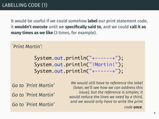 System.out.println("+------+");
System.out.println("|Martin|");
System.out.println("+------+");
It would be useful if we c...