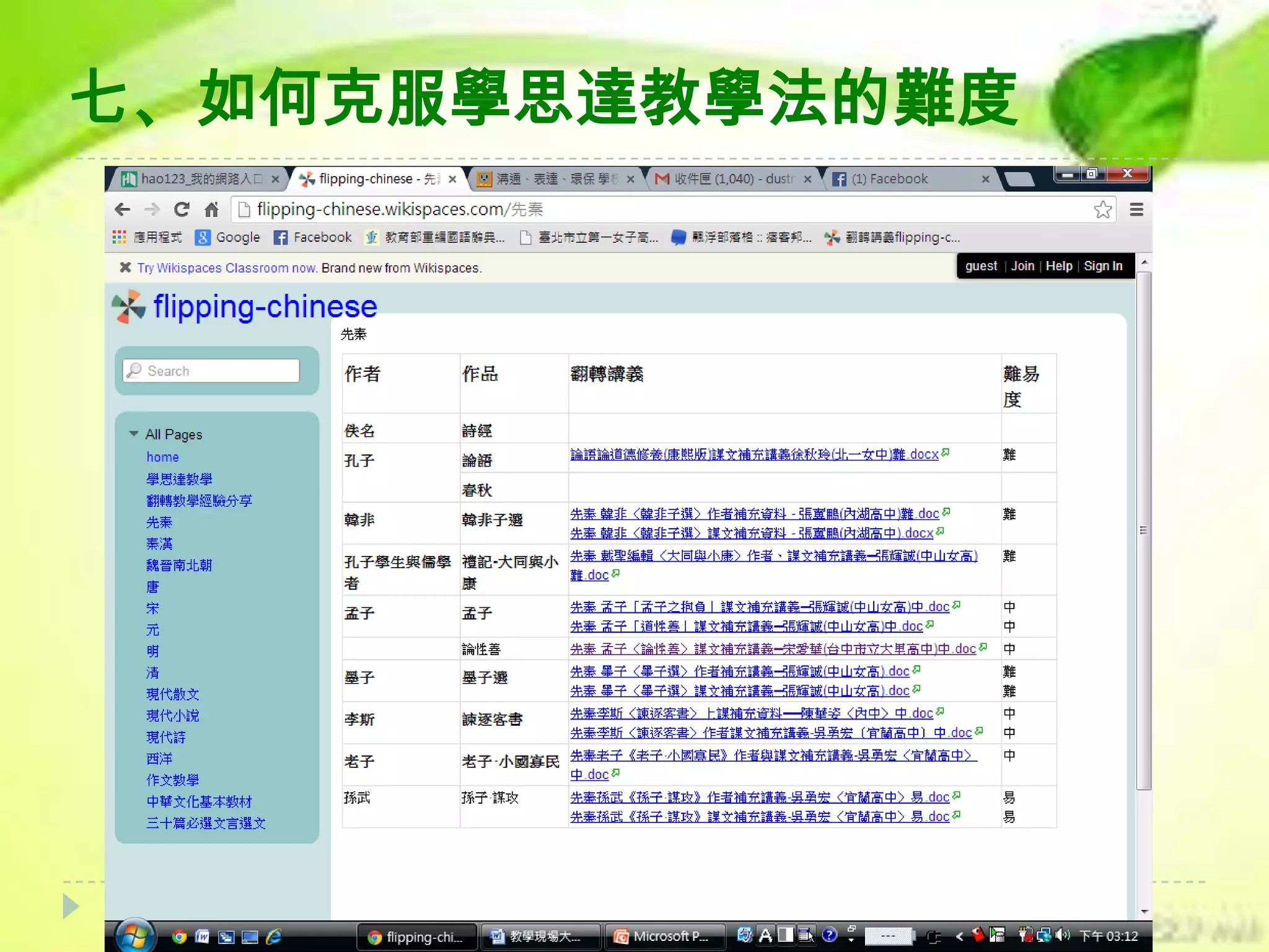 七、如何克服學思達教學法的難度

 