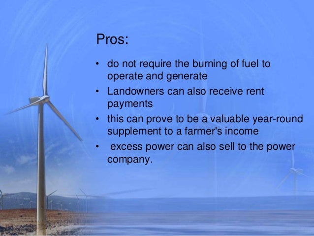wind energy pros and cons