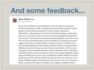 And some feedback...
 