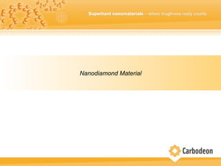 Nanodiamond Material
 