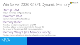 Startup RAM
Maximum RAM
Memory Buffer
Memory Weight (aka Memory Priority)
 