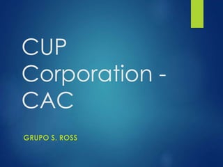 CUP
Corporation -
CAC
GRUPO S. ROSS
 