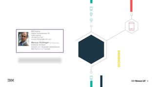 15
IBM Austria
Obere Donaustrasse 95
1020 Vienna
+43 664 618 7047
marcus.kottinger@at.ibm.com
Marcus Kottinger cert. Energy auditor
Solutions Architect
Industry 4.0 / Business Development
IBM Watson IoT Europe
 