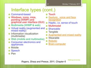 Interaction Styles In User Interface Design Session ID1 Lecture 1 -What is Interaction Design | PPTX