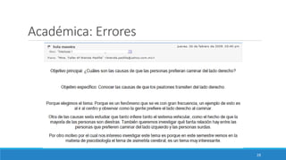 Académica: Errores
28
 