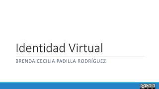 Identidad Virtual
BRENDA CECILIA PADILLA RODRÍGUEZ
 