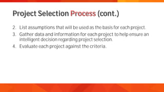 2 identifying and selecting projects