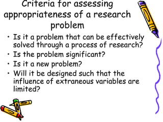 2 Identifying a Research Problem PowerPoint | PPT