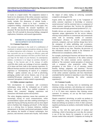 The effects of the online customer experience on customer loyalty in e ...