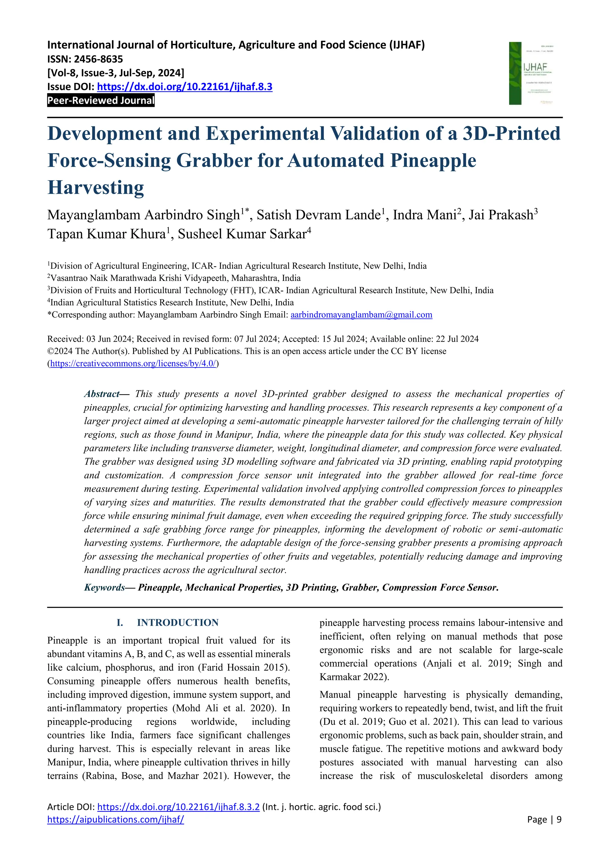 Development and Experimental Validation of a 3D-Printed Force-Sensing ...