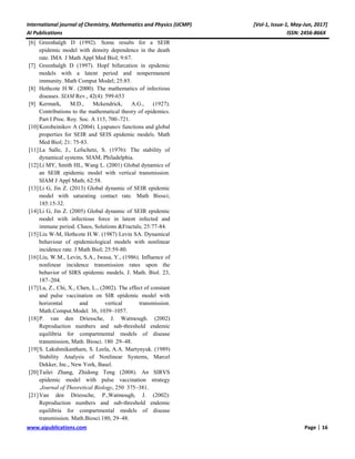Lyapunov Functions and Global Properties of SEIR Epidemic Model | PDF