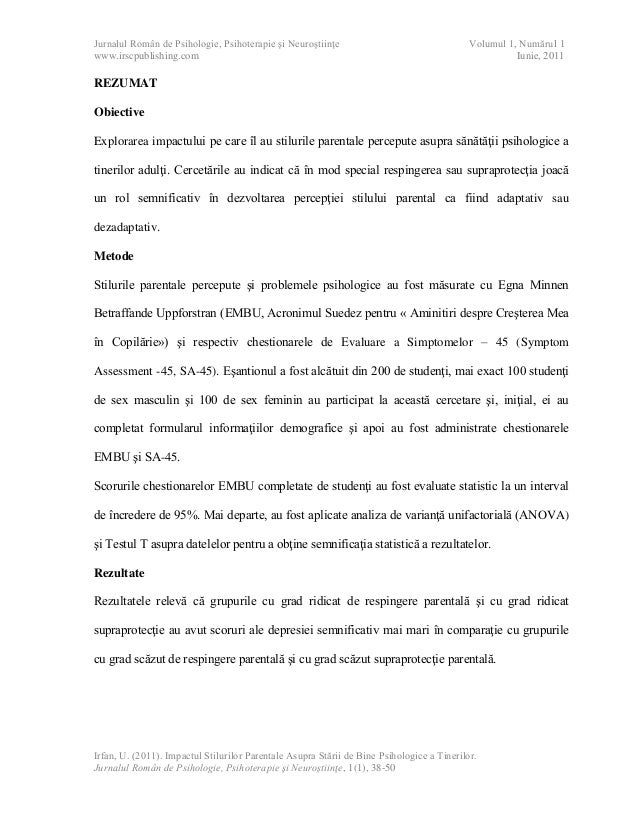 2 Impactul Stilurilor De Parenting Asupra Starii De Bine Psihologice
