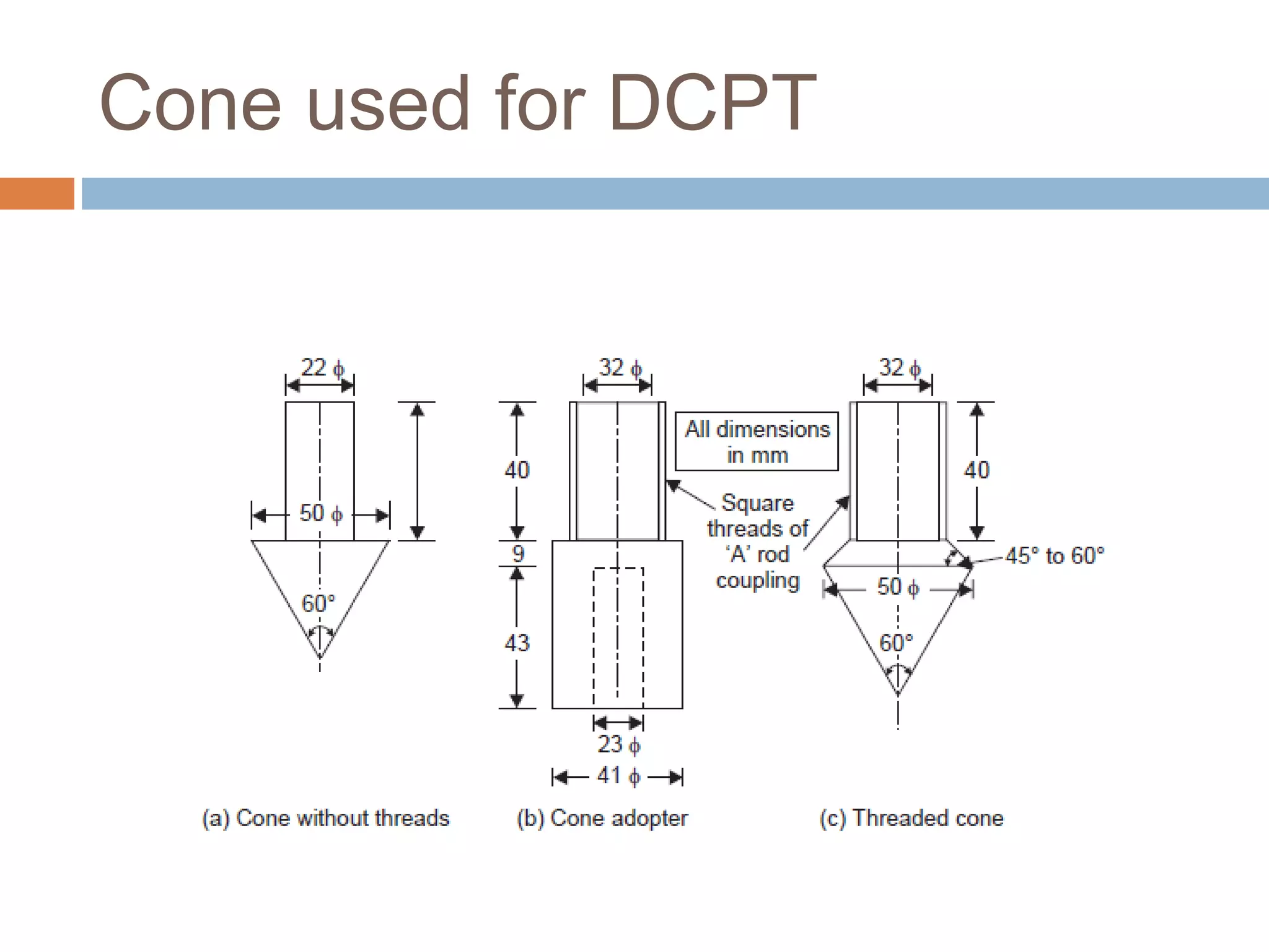 Cone used for DCPT
 