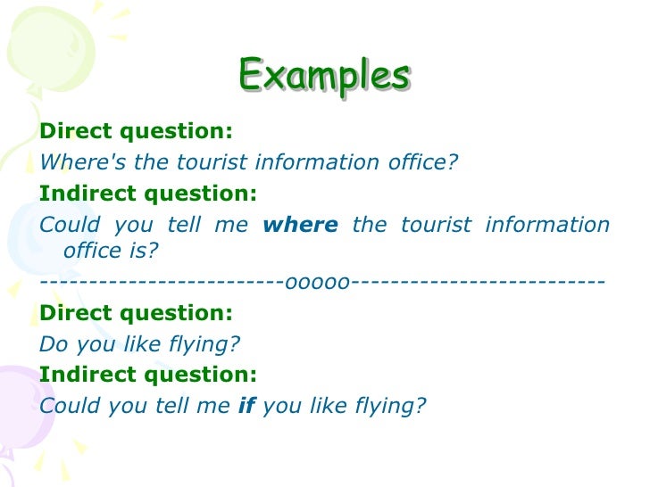 2ª indirect questions