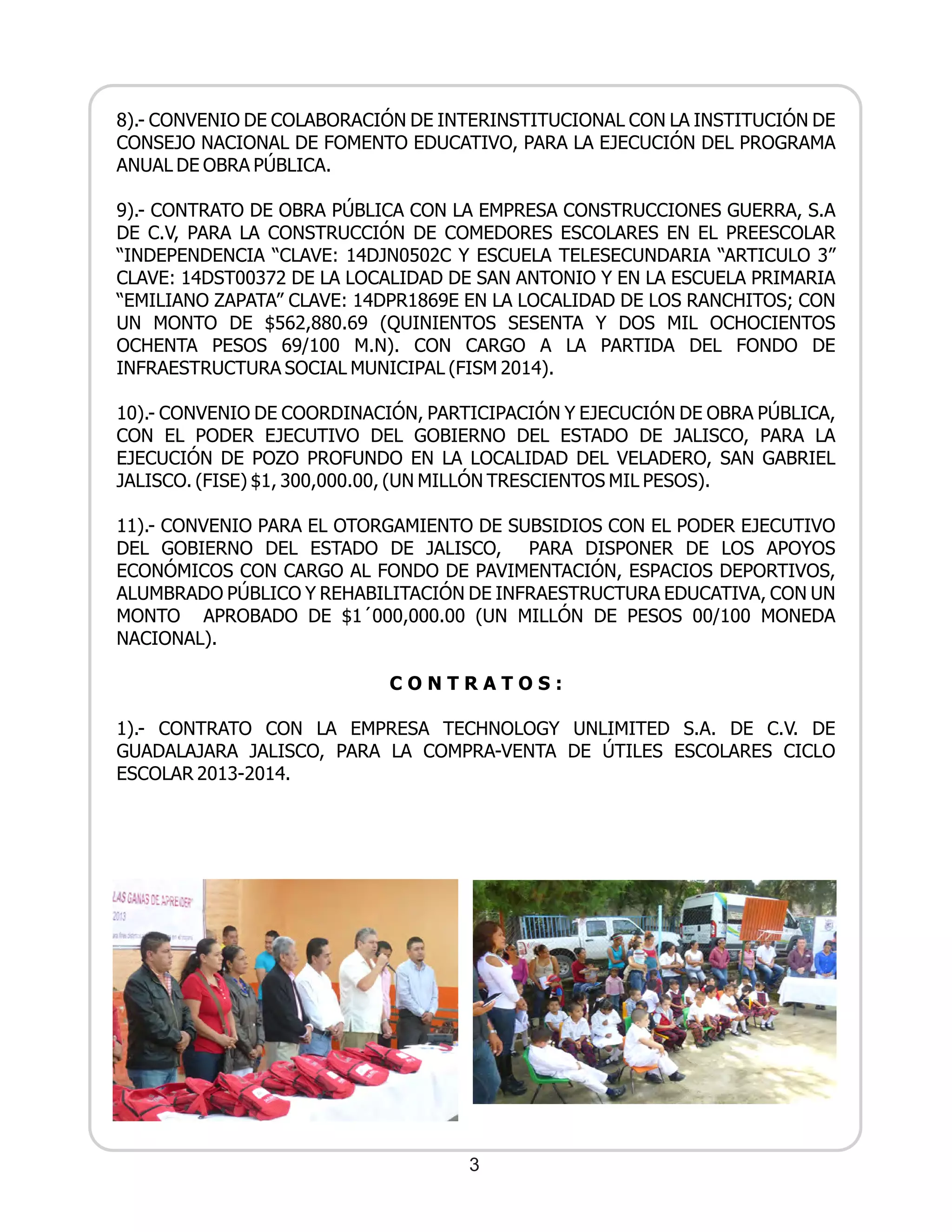 2° informe s. gabriel 2014