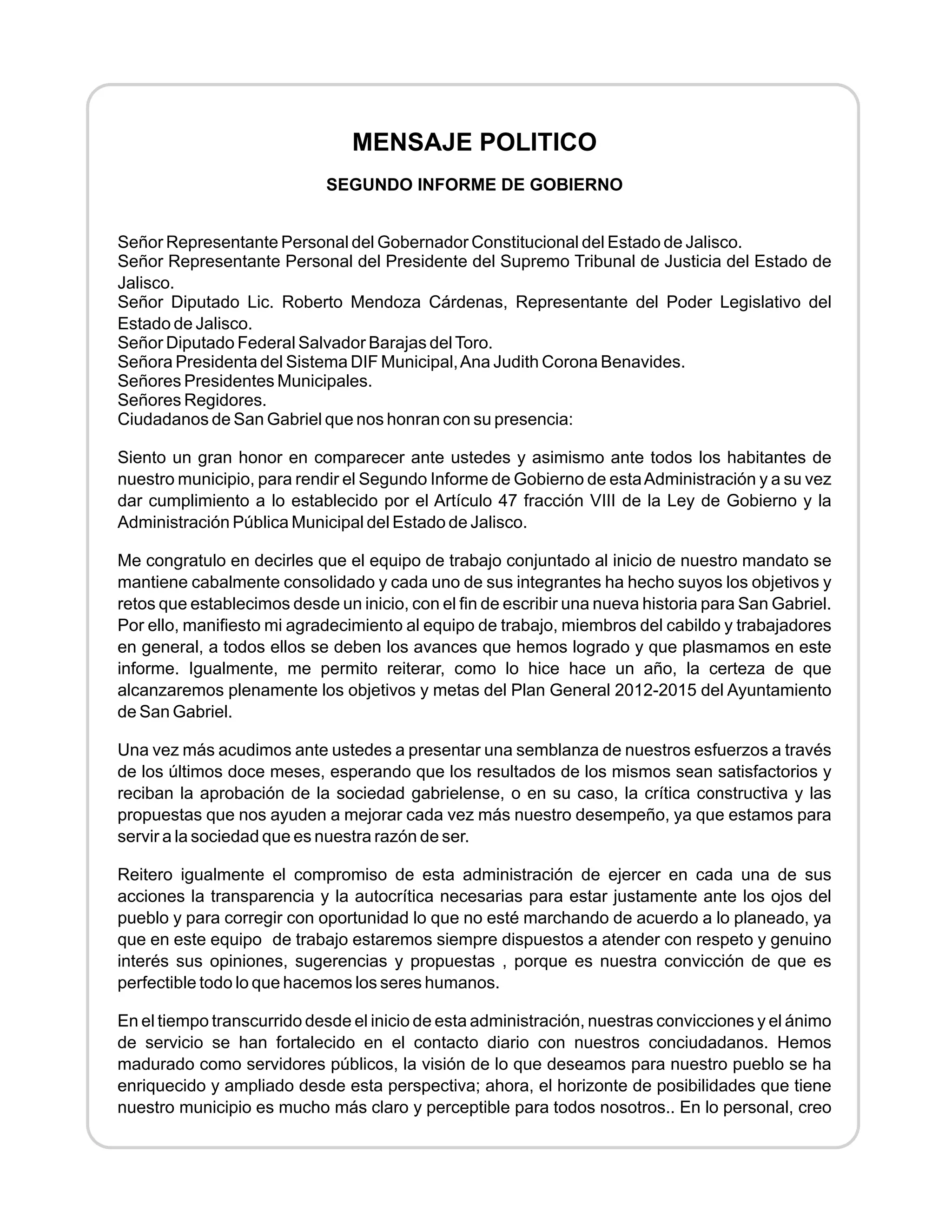 2° informe s. gabriel 2014