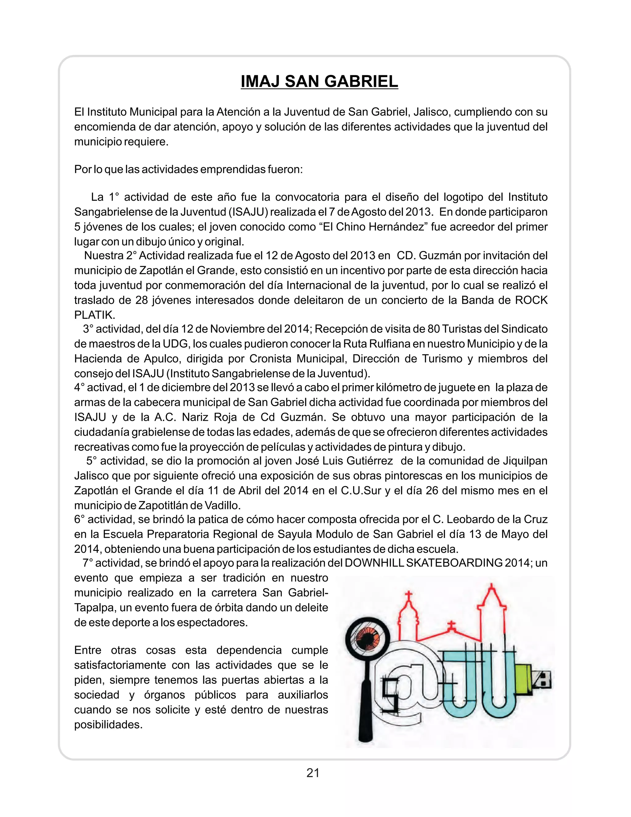 2° informe s. gabriel 2014