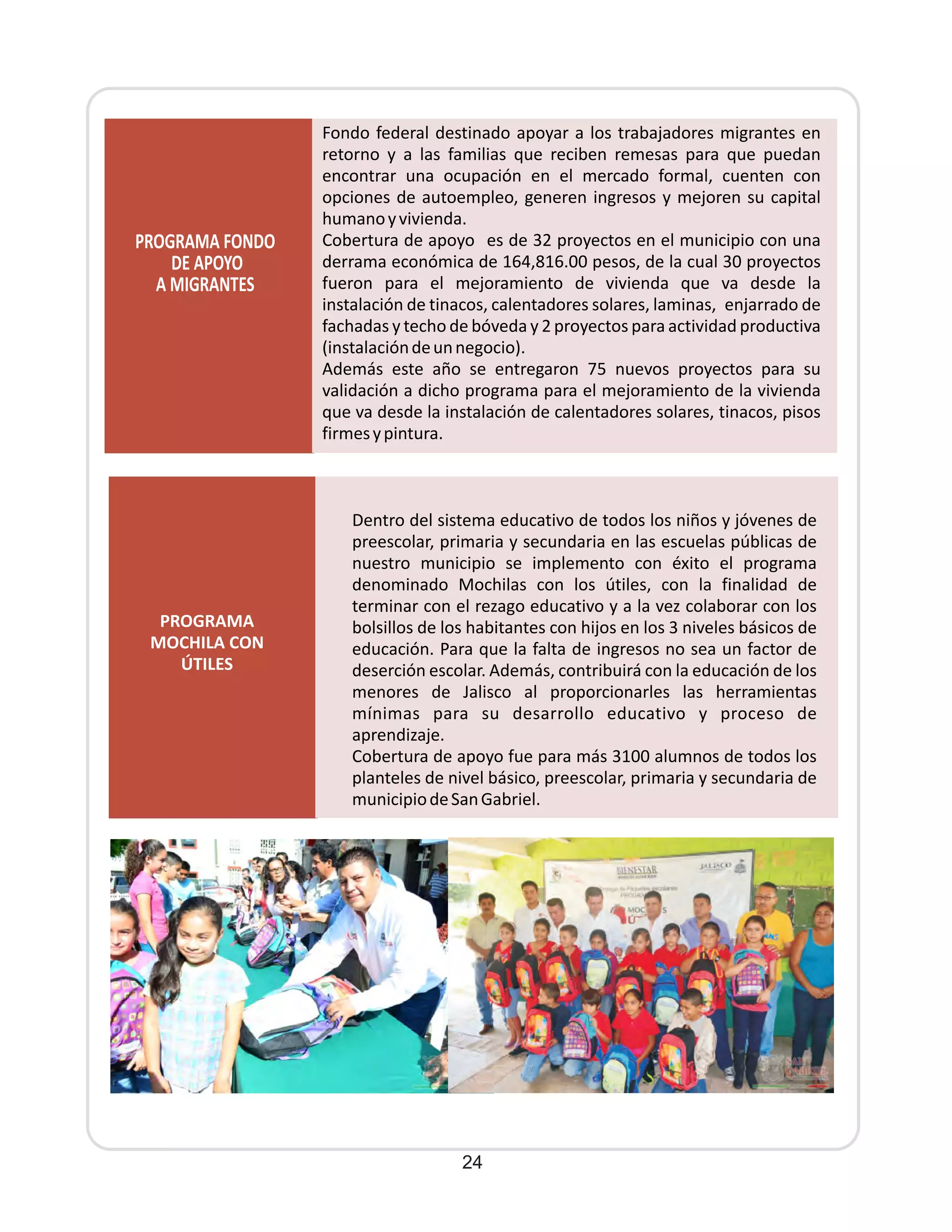 2° informe s. gabriel 2014