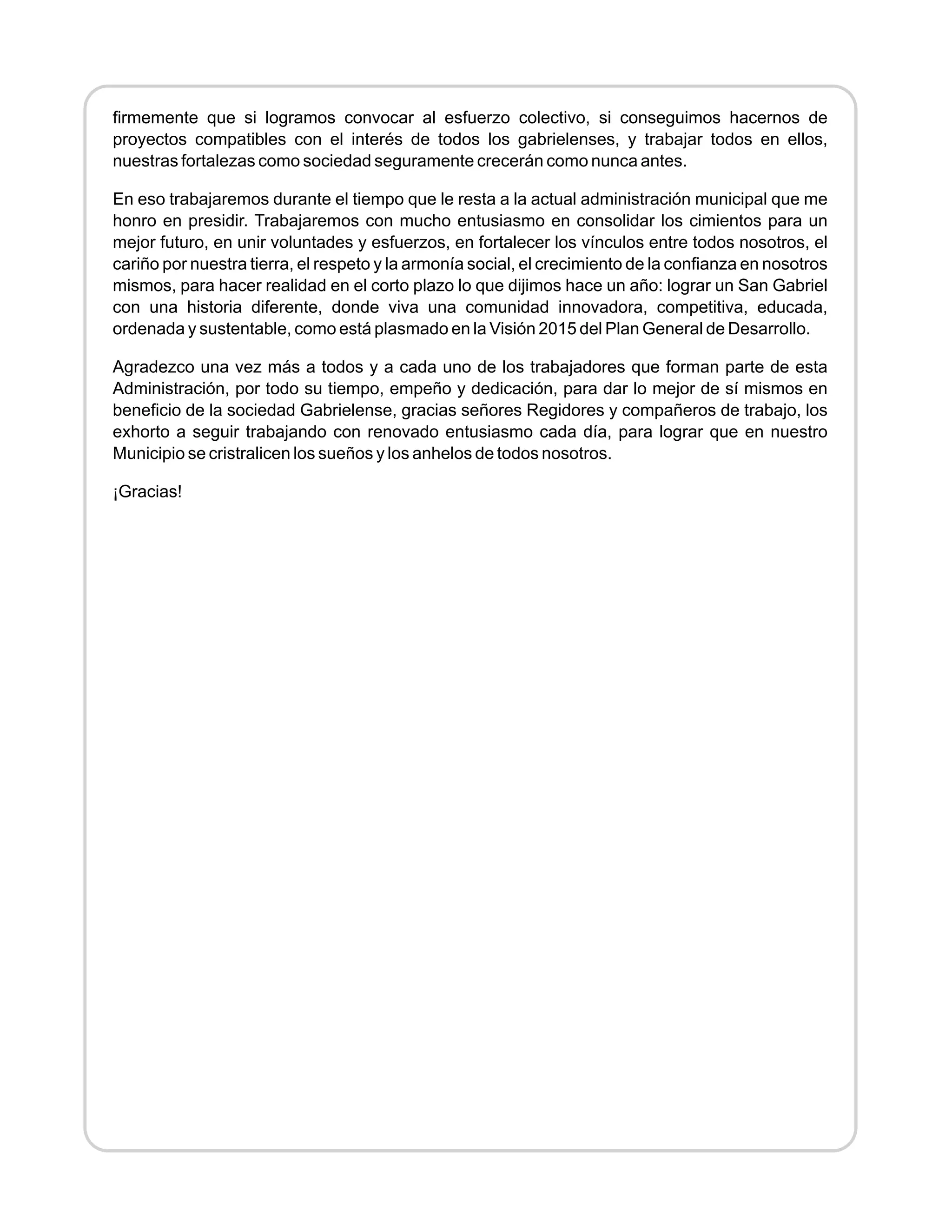 2° informe s. gabriel 2014