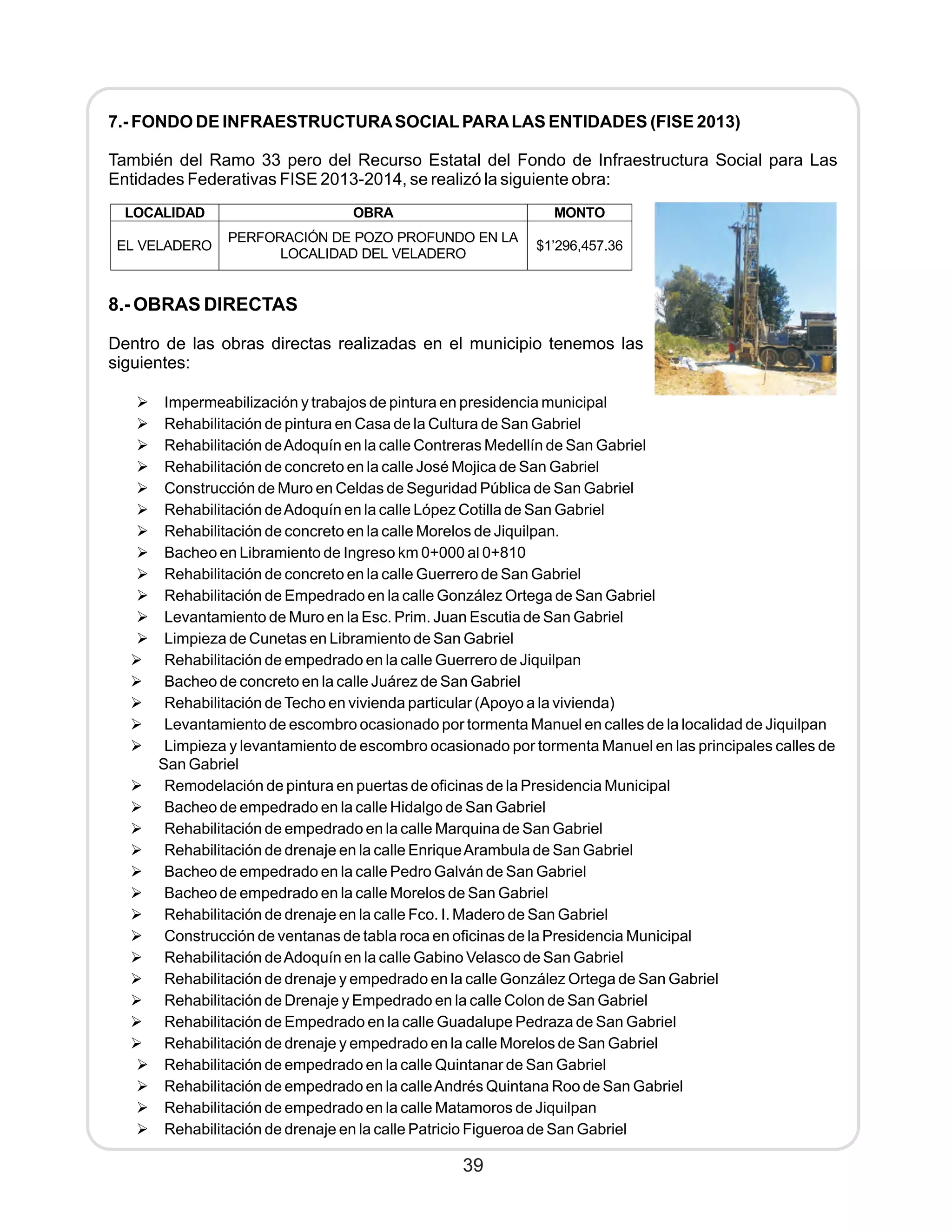 2° informe s. gabriel 2014