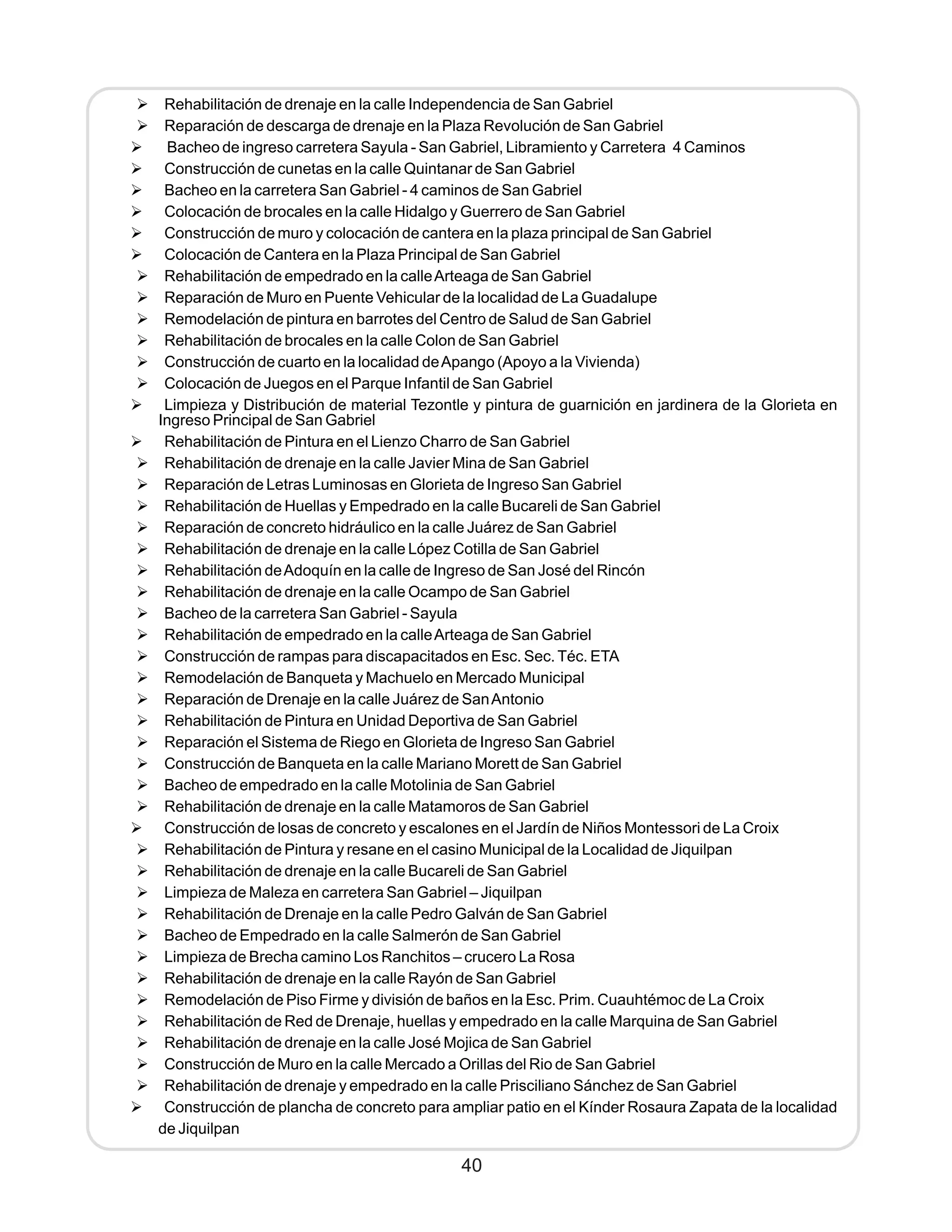 2° informe s. gabriel 2014