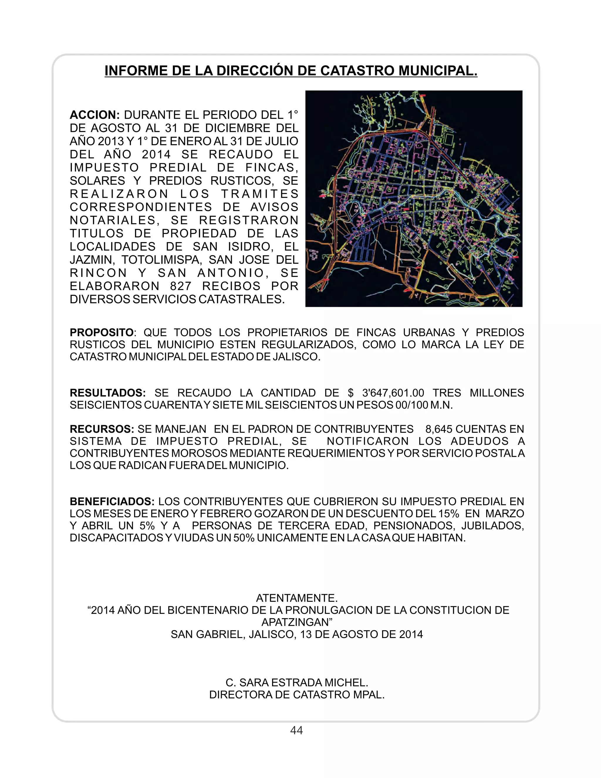 2° informe s. gabriel 2014