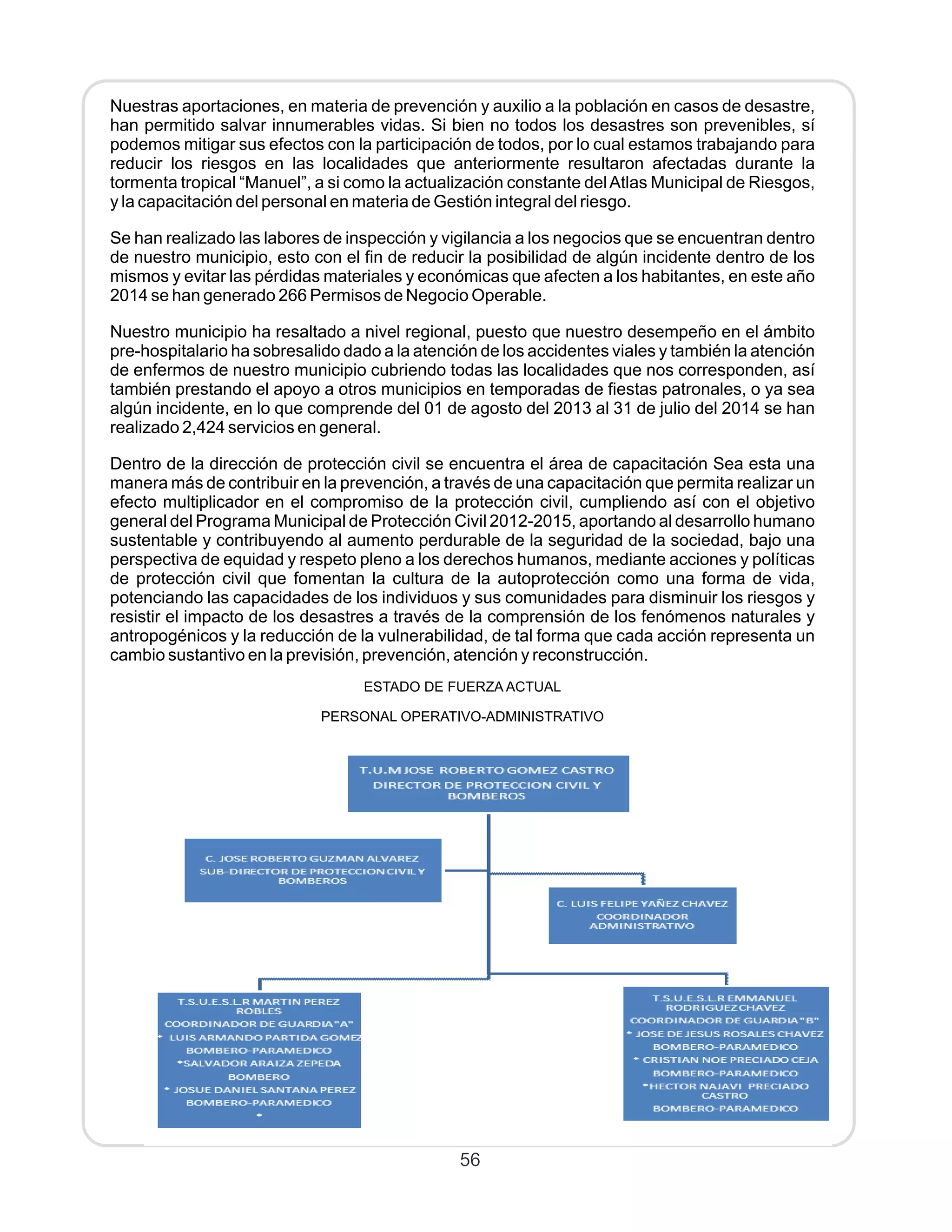 2° informe s. gabriel 2014