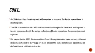 CHAPTER - 2 Instruction set architecture .PPTX