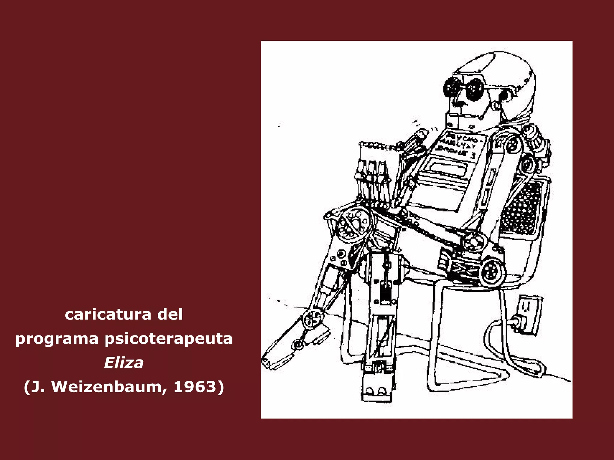 caricatura del programa psicoterapeuta Eliza (J. Weizenbaum, 1963) 