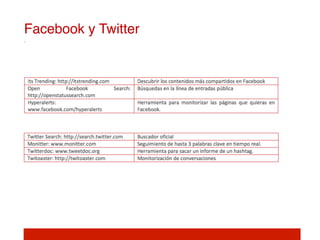 Facebook y Twitter!
 