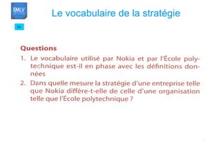 34 Le vocabulaire de la stratégie 
