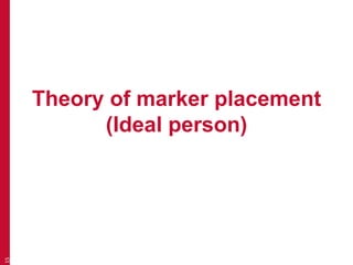 Theory of marker placement 
(Ideal person) 
15 
 