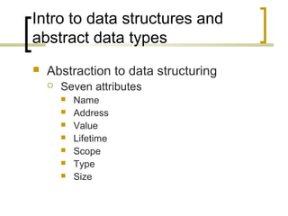 Introduction to Data Abstraction | PPT