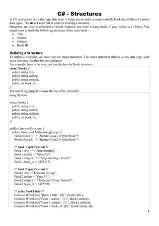 Comprehensive Guide to C# Structures, Enums, and Classes in Programming ...