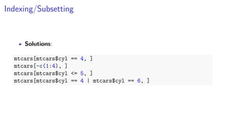 Basic R Data Manipulation | PDF
