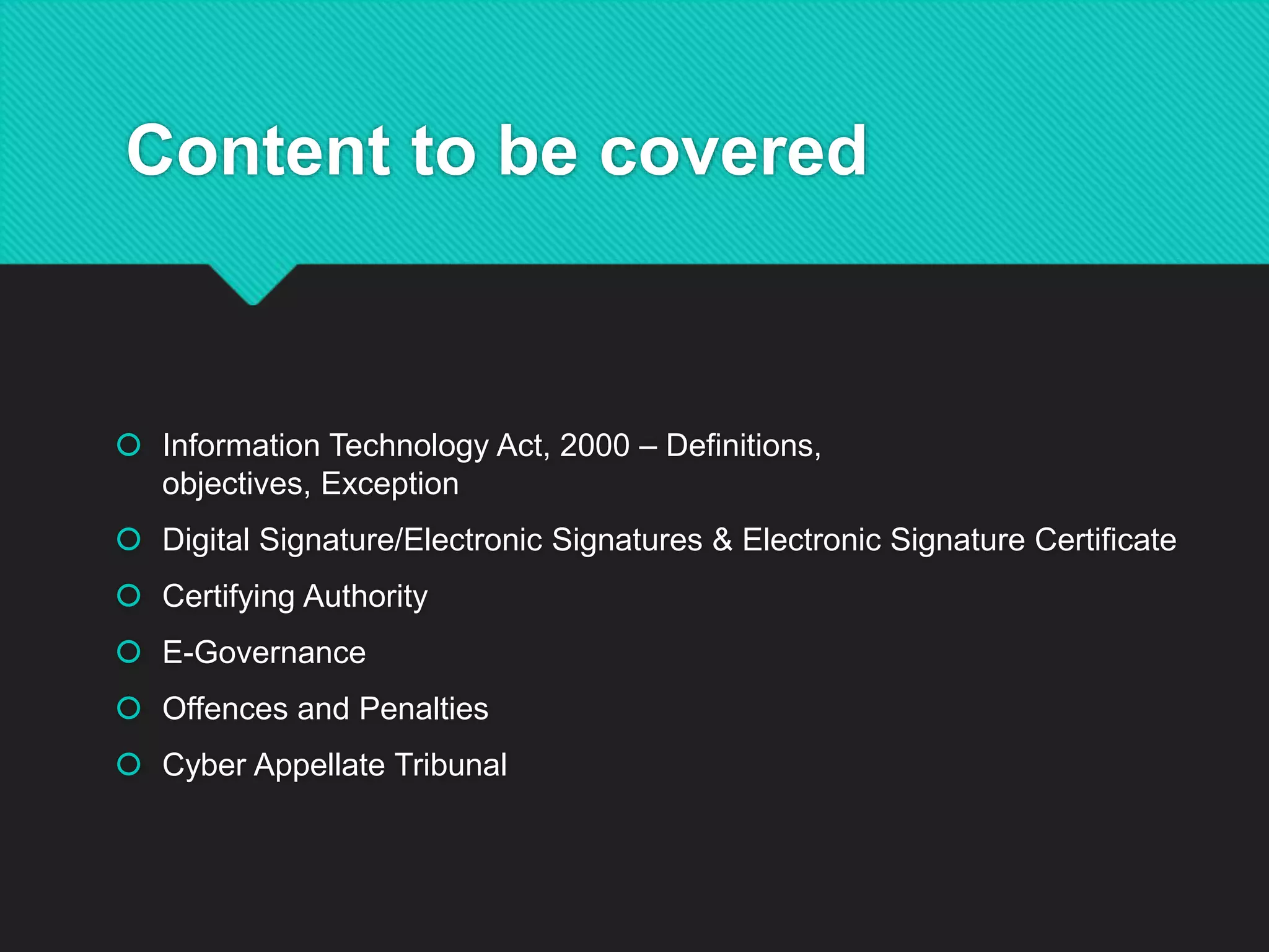 IT ACT, 2000 (Information Technology Act, 2000) | PPT