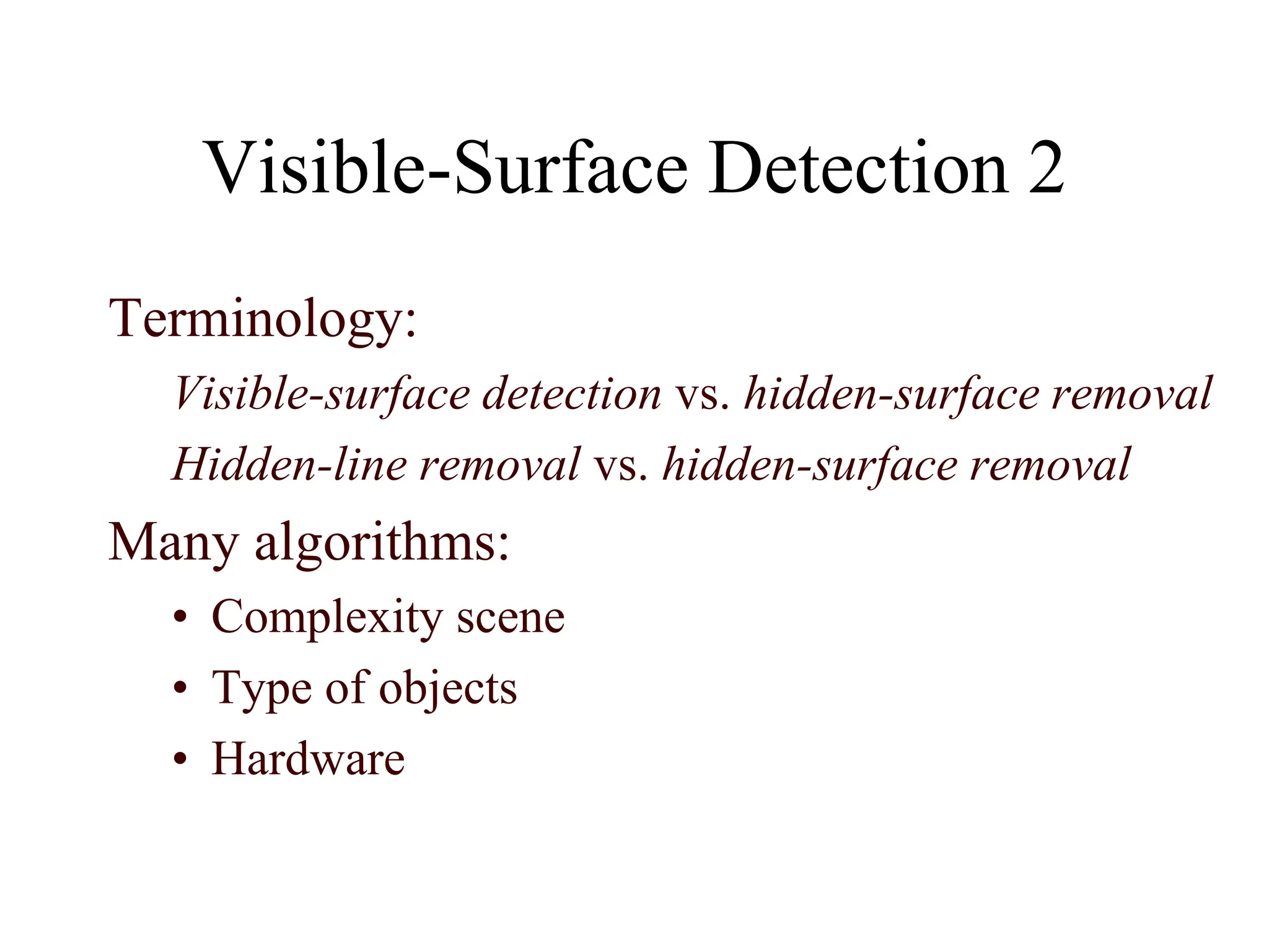 hidden surface removal in computer graphics | PPT | 3-D Graphics ...