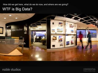 CONFIDENTIAL
Property of Noble Studios
WTF is Big Data?
How did we get here, what do we do now, and where are we going?
 