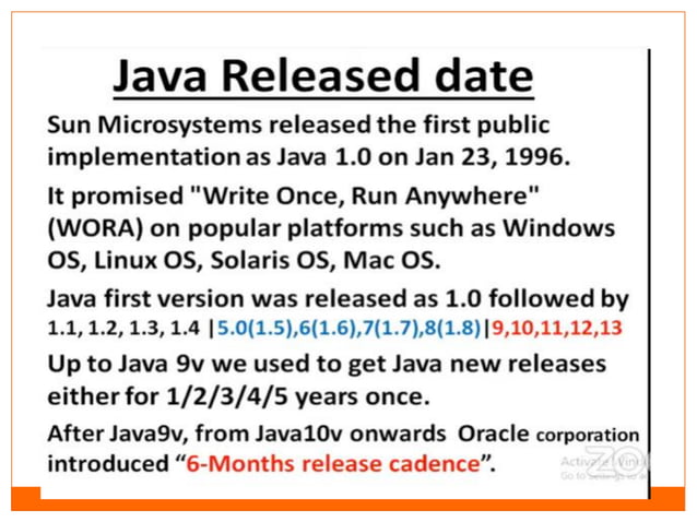 java language features and explanation with ex | PPT