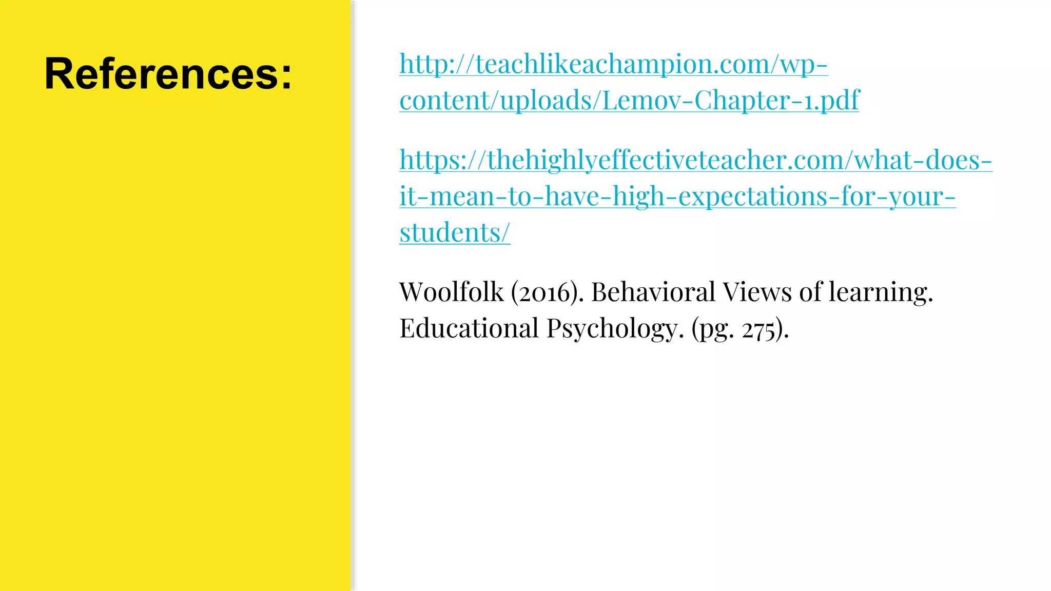 Setting High Expectations Pptx