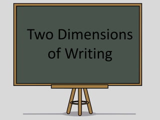 Two Dimensions
of Writing
 
